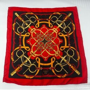 Hermès Sellier Silk Scarf 16x 16